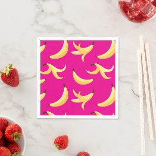 Grappig Banaan Woordspeling Feest patroon kleurrij Servet