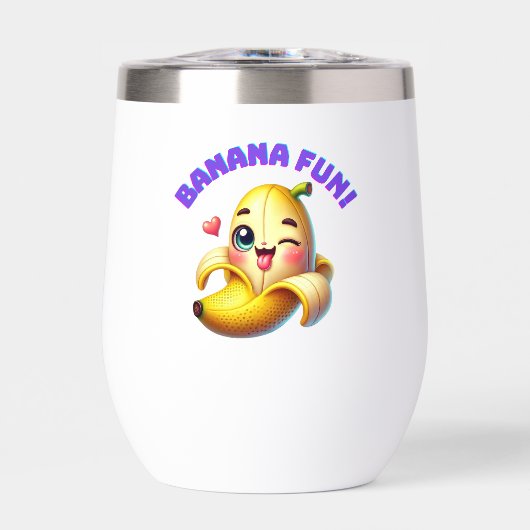 Grappig Banana Winking Design voor leuke en speels (Voorkant)