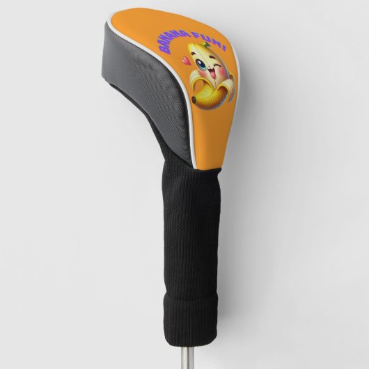 Grappig Banana Winking Design voor leuke en speels Golfheadcover (Schuin)