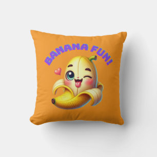Grappig Banana Winking Design voor leuke en speels Kussen
