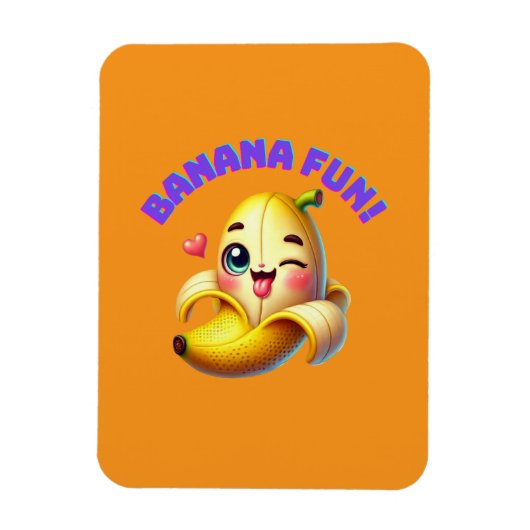Grappig Banana Winking Design voor leuke en speels Magneet (Verticaal)