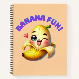 Grappig Banana Winking Design voor leuke en speels Notitieboek