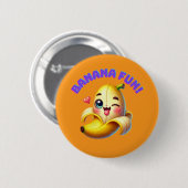 Grappig Banana Winking Design voor leuke en speels Ronde Button 5,7 Cm (Voorkant /achterkant)