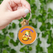 Grappig Banana Winking Design voor leuke en speels Sleutelhanger (Hand)