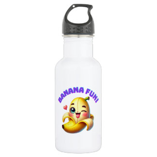 Grappig Banana Winking Design voor leuke en speels Waterfles