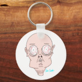 Grappig bang cartoon gezicht sleutelhanger (Voorkant)
