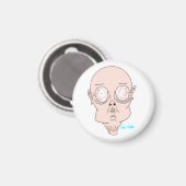 Grappig bang cartoongezicht magneet (Voorkant / Achterkant)