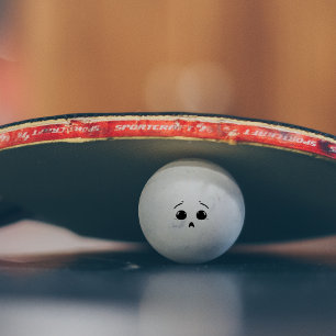 Grappig Bang Gezicht Ping Pong Ball
