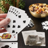 Grappig Bang Kitten Gezicht Cat Meme Pokerkaarten (Insitu)