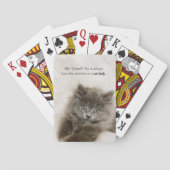 Grappig Bang Kitten Gezicht Cat Meme Pokerkaarten (Achterkant)