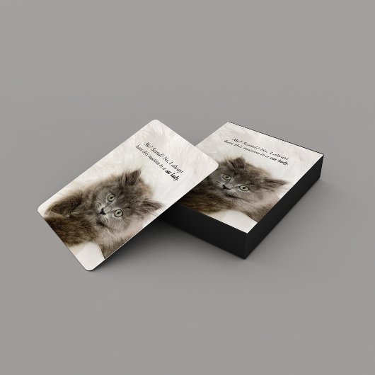 Grappig Bang Kitten Gezicht Cat Meme Pokerkaarten