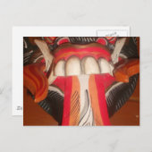 Grappig Bang Vreemde Tong Halloween Masker Briefkaart (Voorkant / Achterkant)