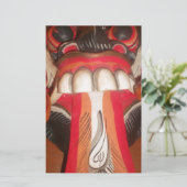 Grappig Bang Vreemde Tong Halloween Masker Briefpapier (Staand voorkant)