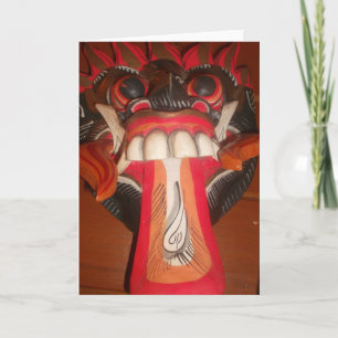 Grappig Bang Vreemde Tong Halloween Masker Kaart