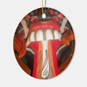 Grappig Bang Vreemde Tong Halloween Masker Keramisch Ornament (Links)