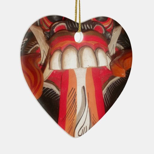 Grappig Bang Vreemde Tong Halloween Masker Keramisch Ornament (Rechts)