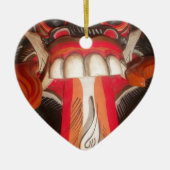 Grappig Bang Vreemde Tong Halloween Masker Keramisch Ornament (Voorkant)