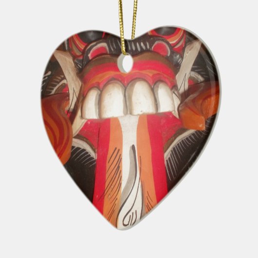 Grappig Bang Vreemde Tong Halloween Masker Keramisch Ornament (Links)