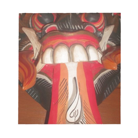 Grappig Bang Vreemde Tong Halloween Masker Notitieblok (Voorkant)