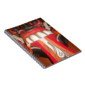 Grappig Bang Vreemde Tong Halloween Masker Notitieboek (Rechterzijde)