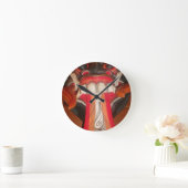 Grappig Bang Vreemde Tong Halloween Masker Ronde Klok (Huis)