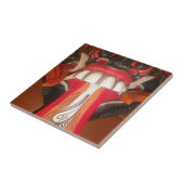 Grappig Bang Vreemde Tong Halloween Masker Tegeltje (Zijkant)