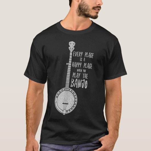 Grappig Banjo Shirt - Folk Bluegrass Newgrass Rock (Voorkant)