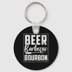 Grappig Barbecue Bier Bourbon Graphic Vrouwen Mann Sleutelhanger