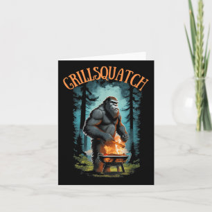 Grappig Barbecue Griller Shirt - Bigfoot Grilling Kaart