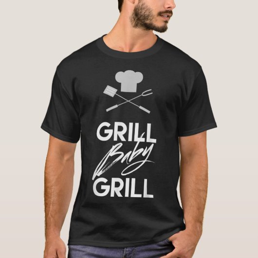 Grappig Barbecue Quote Shirt Grill Baby Grill BBQ (Voorkant)