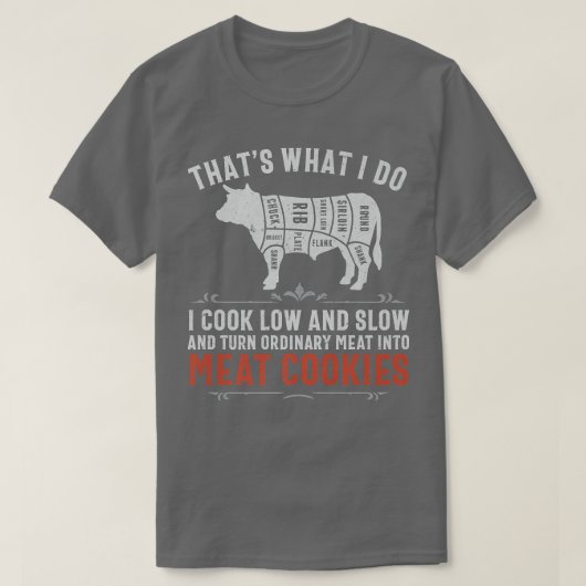 grappig barbecuesgrillen rookvlees 335 t-shirt (Design voorkant)