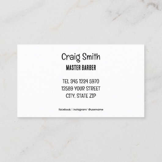 Grappig 💇 Barber Visitekaartje (Achterkant)