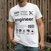 Grappig Barcode Modern Engineer Gift T-shirt
