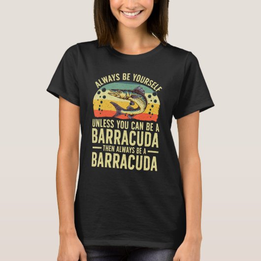 Grappig Barracuda ontwerp voor mannen vrouwen Barr T-shirt (Voorkant)