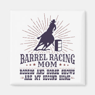 Grappig Barrel Racing Mom Rodeos Tweede Huis Magneet