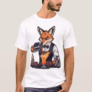 Grappig Bartender T-shirt met Vos