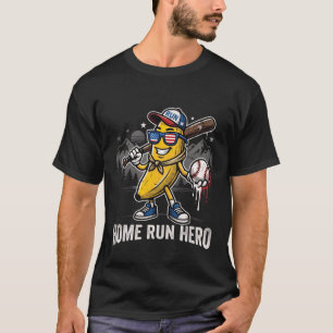 Grappig Baseball Banaan T-Shirt Vintage Patriottis