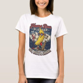 Grappig Baseball Banaan T-Shirt Vintage Patriottis (Voorkant)