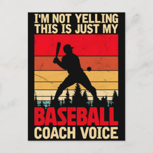 Grappig Baseball Coach Humor T-shirt Cadeau Ontwer Feestdagenkaart