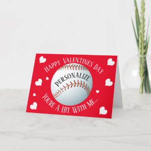 Grappig Baseball dat je een hap Valentijnse bent Feestdagen Kaart