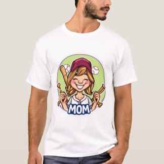 Grappig Baseball Mom Baseball Mama Baseball Mom T-shirt