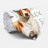 Grappig Basenji kerst Hondenliefhebber Stropdas (Opgerold)