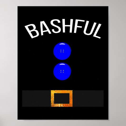 Grappig Bashful Kostuum T Gift Novelty Poster (Voorkant)