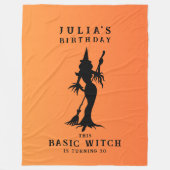 Grappig Basic Witch Halloween Decor Verjaardagscad Fleece Deken (Voorkant)