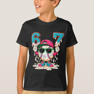 Grappig Basketbal 6 67 Zes 7 Ijs Seven Drip T-shirt