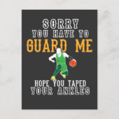 Grappig Basketbal Briefkaart (Voorkant)