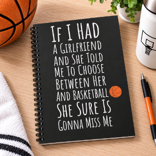 Grappig basketbal cadeau voor tienerjongens speler notitieboek