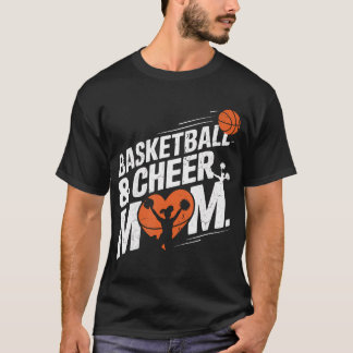 Grappig basketbal en juichen moeder basketbal en c t-shirt