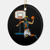 Grappig Basketbal Jesus Speler Christelijk Humor S Keramisch Ornament (Links)