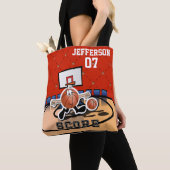 Grappig Basketbal Karakter Tote Bag (Dichtbij)